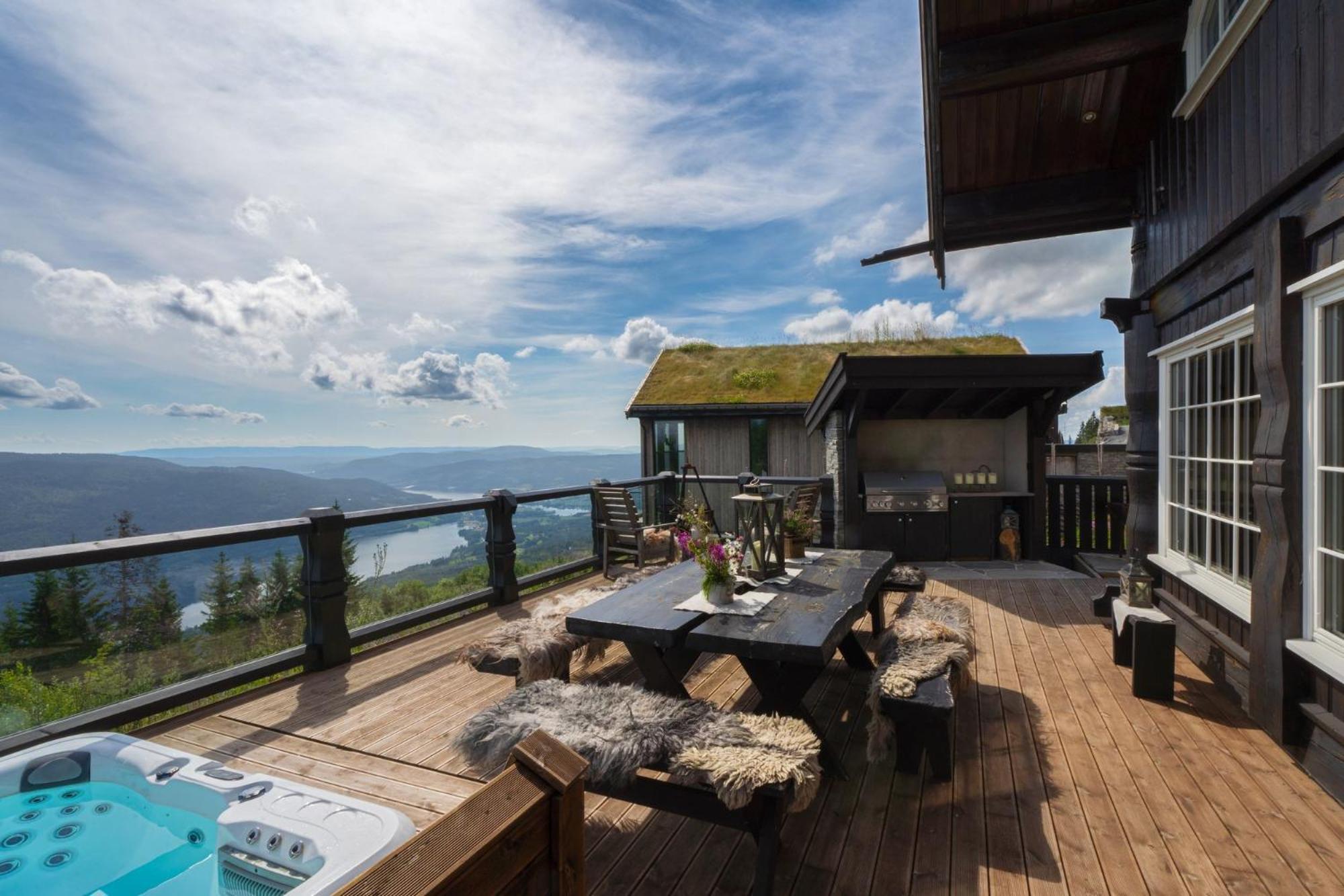 Norefjell - Storhytte Med Jacuzzi Og Fantastisk Beliggenhet Noresund Bagian luar foto