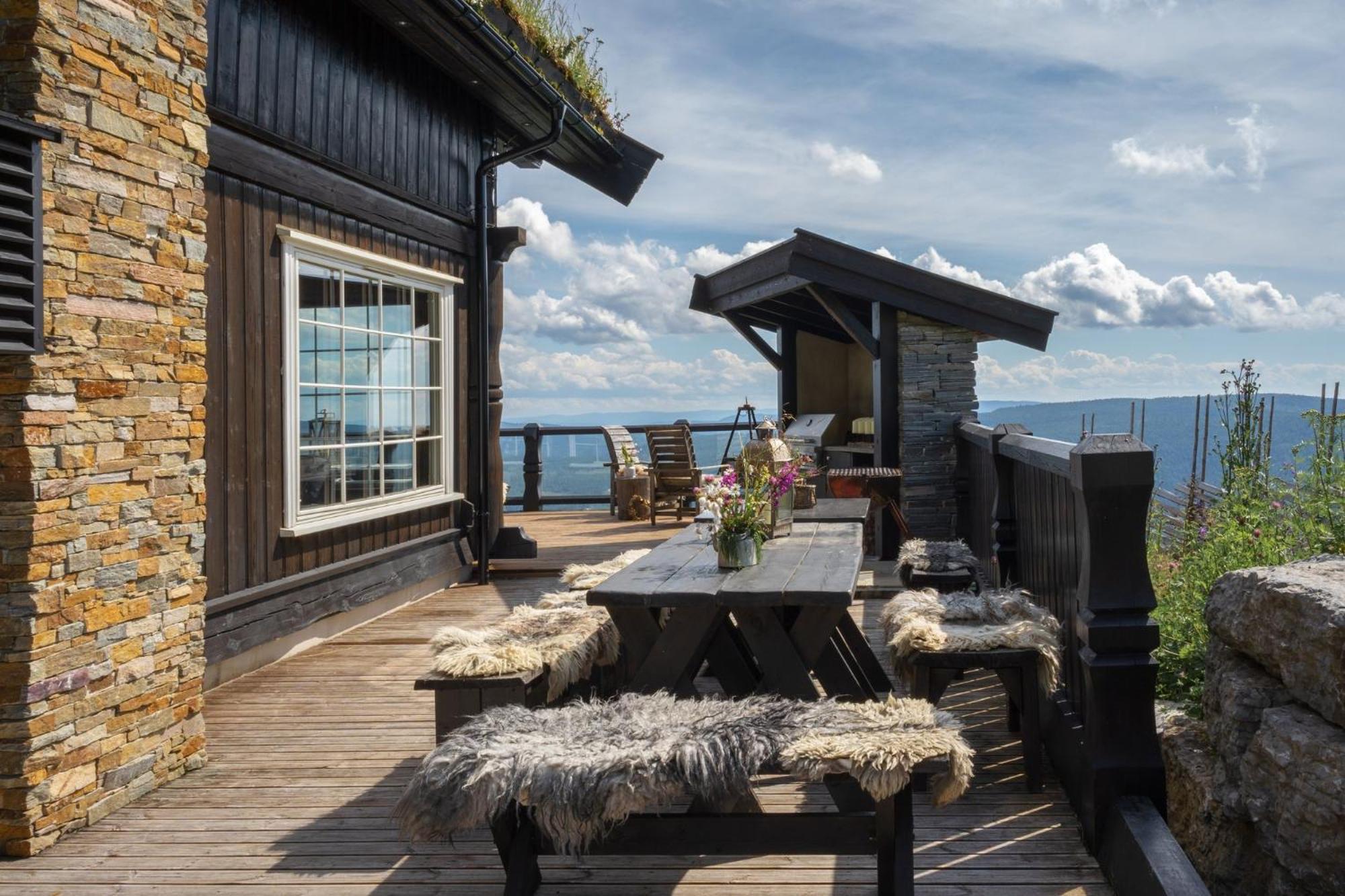 Norefjell - Storhytte Med Jacuzzi Og Fantastisk Beliggenhet Noresund Bagian luar foto